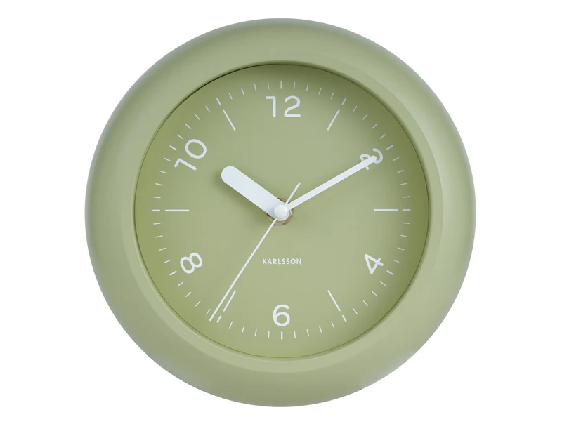 Karlsson Slope KA6047GR Wanduhr Teegrün • Geräuschloses Sweep-Uhrwerk • Verspieltes Design