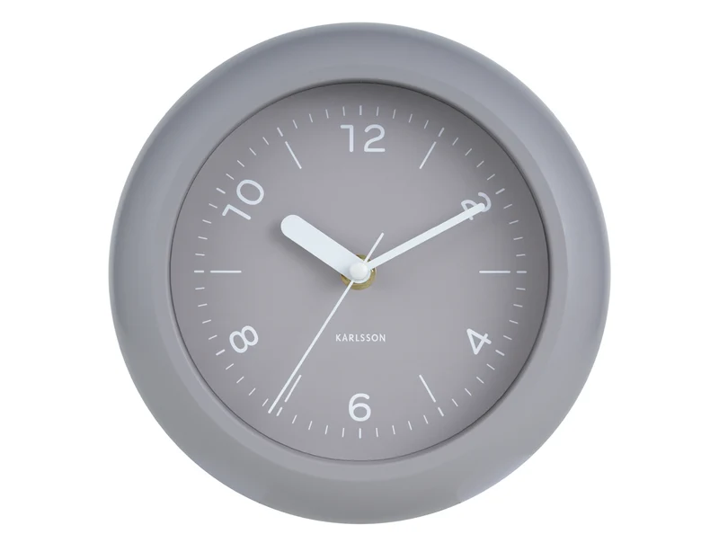 Karlsson Slope KA6047WG Wanduhr Warmgrau • Sweep-Uhrwerk • Verspielte Schrägform