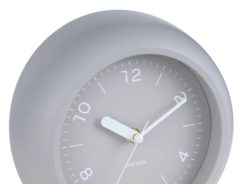 Karlsson Slope KA6047WG Wanduhr Warmgrau • Sweep-Uhrwerk • Verspielte Schrägform