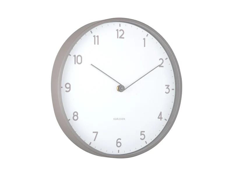 Karlsson Sencillez KA6057GY Wanduhr Dunkelgrau • Lautloses Sweep-Uhrwerk • Minimalistisches Skandinavisches Design