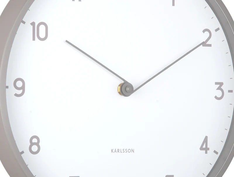 Karlsson Sencillez KA6057GY Wanduhr Dunkelgrau • Lautloses Sweep-Uhrwerk • Minimalistisches Skandinavisches Design