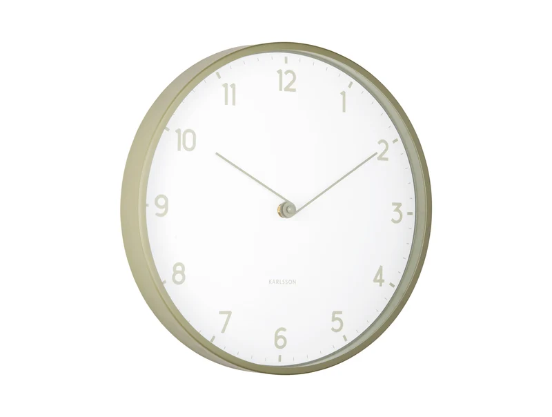 Karlsson Sencillez KA6057GR Wanduhr Teegrün • Geräuschloses Sweep-Uhrwerk • Minimalistisches Skandinavisches Design