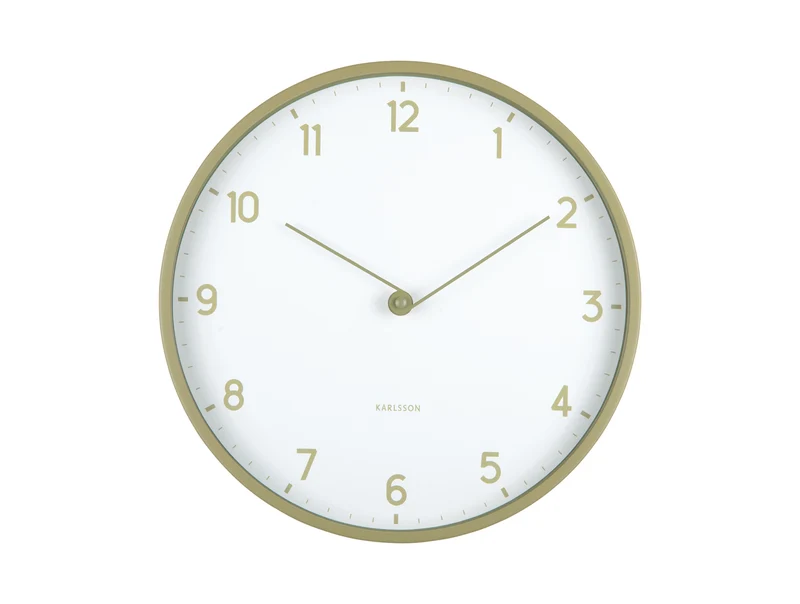 Karlsson Sencillez KA6057GR Wanduhr Teegrün • Geräuschloses Sweep-Uhrwerk • Minimalistisches Skandinavisches Design