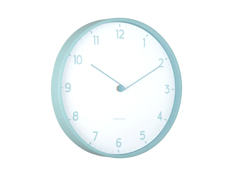 Karlsson Sencillez KA6057BL Wanduhr Nebelblau • Geräuschloses Sweep-Uhrwerk • Skandinavisches Design