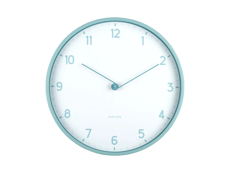 Karlsson Sencillez KA6057BL Wanduhr Nebelblau • Geräuschloses Sweep-Uhrwerk • Skandinavisches Design