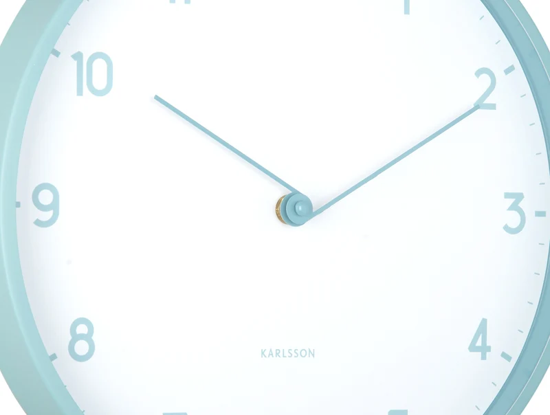 Karlsson Sencillez KA6057BL Wanduhr Nebelblau • Geräuschloses Sweep-Uhrwerk • Skandinavisches Design