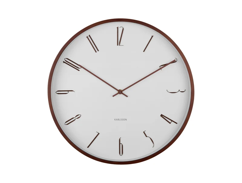 Karlsson Scandia KA6014WH Wanduhr Weiß • Geräuschloses Sweep-Uhrwerk • Skandinavisches Design