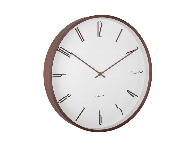 Karlsson Scandia KA6014WH Wanduhr Weiß • Geräuschloses Sweep-Uhrwerk • Skandinavisches Design