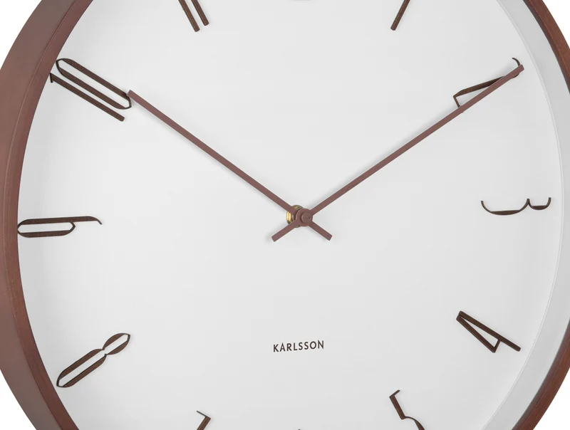 Karlsson Scandia KA6014WH Wanduhr Weiß • Geräuschloses Sweep-Uhrwerk • Skandinavisches Design