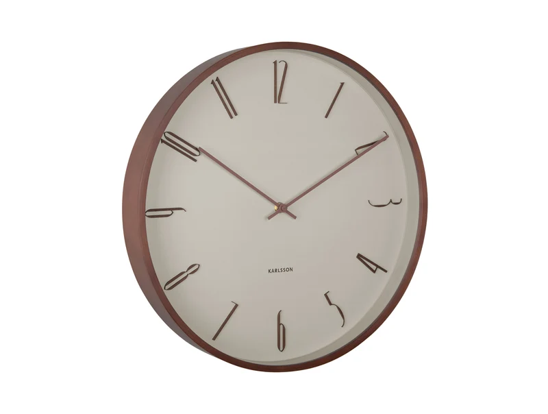 Karlsson Scandia KA6014WG Wanduhr Warmgrau • Geräuschloses Sweep-Uhrwerk • Skandinavisches Design
