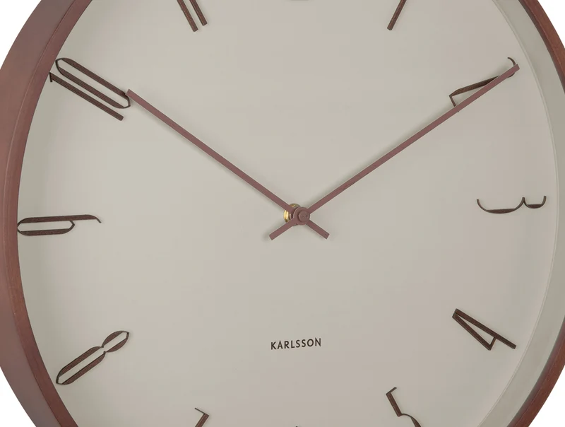 Karlsson Scandia KA6014WG Wanduhr Warmgrau • Geräuschloses Sweep-Uhrwerk • Skandinavisches Design
