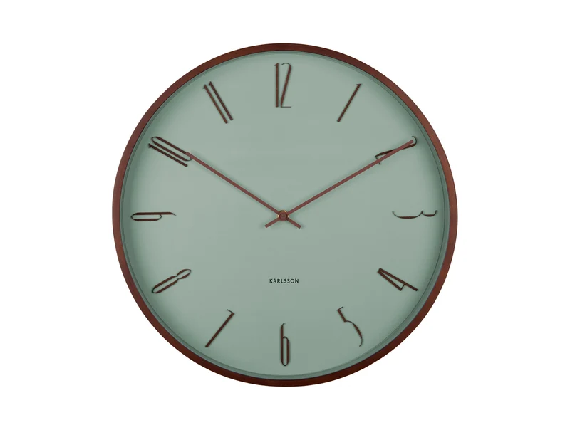 Karlsson Scandia KA6014GR Wanduhr Grayed Jade • Sweep-Uhrwerk • Skandinavisches Design