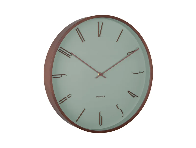 Karlsson Scandia KA6014GR Wanduhr Grayed Jade • Sweep-Uhrwerk • Skandinavisches Design