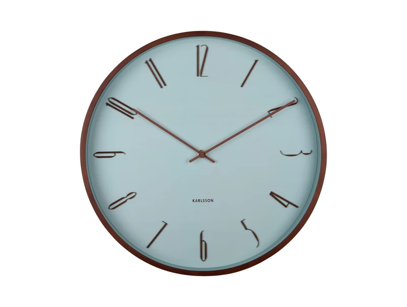 Karlsson Scandia KA6014BL Wanduhr Mistyblau • Geräuschloses Sweep-Uhrwerk • Skandinavisches Design