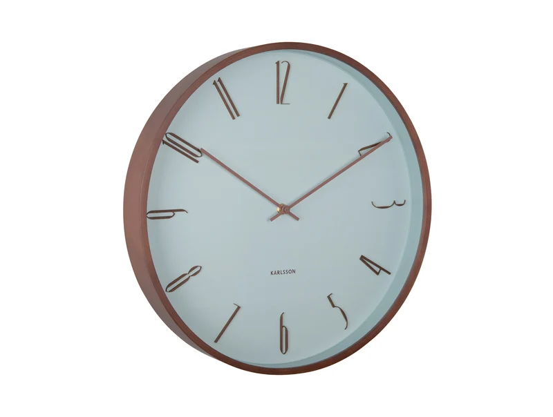 Karlsson Scandia KA6014BL Wanduhr Mistyblau • Geräuschloses Sweep-Uhrwerk • Skandinavisches Design