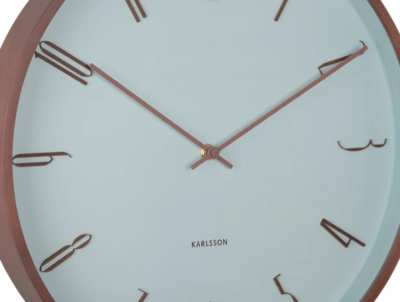Karlsson Scandia KA6014BL Wanduhr Mistyblau • Geräuschloses Sweep-Uhrwerk • Skandinavisches Design