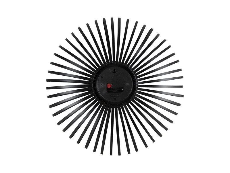Karlsson Polo KA6075BK Wanduhr Schwarz • Geräuschloses Sweep-Uhrwerk • 3D-Effekt Design