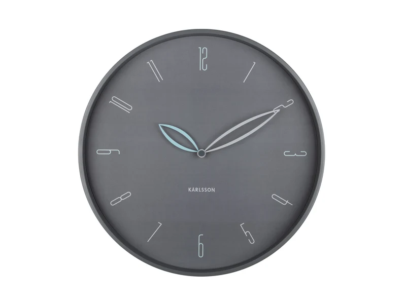 Karlsson Petals KA6012GY Wanduhr Dunkelgrau • Geräuschloses Sweep-Uhrwerk • Designer Duo Boxtel & Buijs