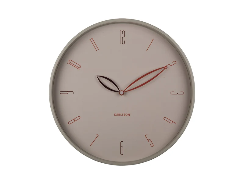 Karlsson Petals KA6012WG Wanduhr Warmgrau • Sweep-Uhrwerk • Designer-Duo Boxtel & Buijs