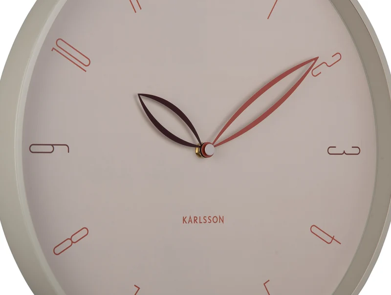 Karlsson Petals KA6012WG Wanduhr Warmgrau • Sweep-Uhrwerk • Designer-Duo Boxtel & Buijs