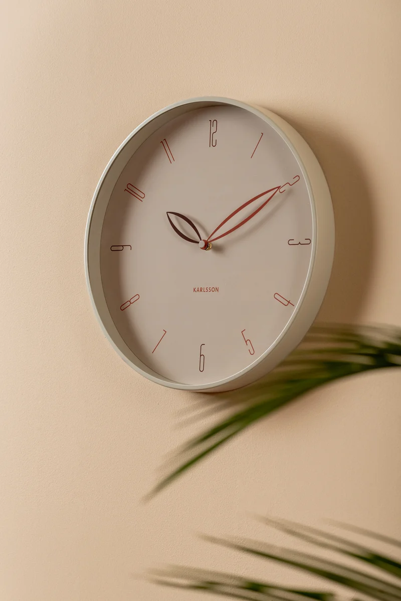 Karlsson Petals KA6012WG Wanduhr Warmgrau • Sweep-Uhrwerk • Designer-Duo Boxtel & Buijs