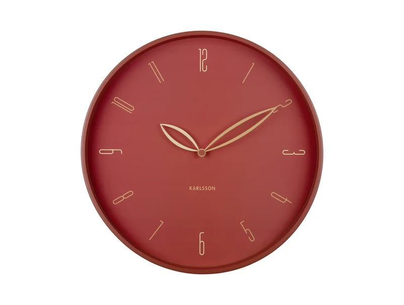 Karlsson Petals KA6012RD Wanduhr Rotocker • Blütenblatt-Zeiger • Designerstück Boxtel & Buijs