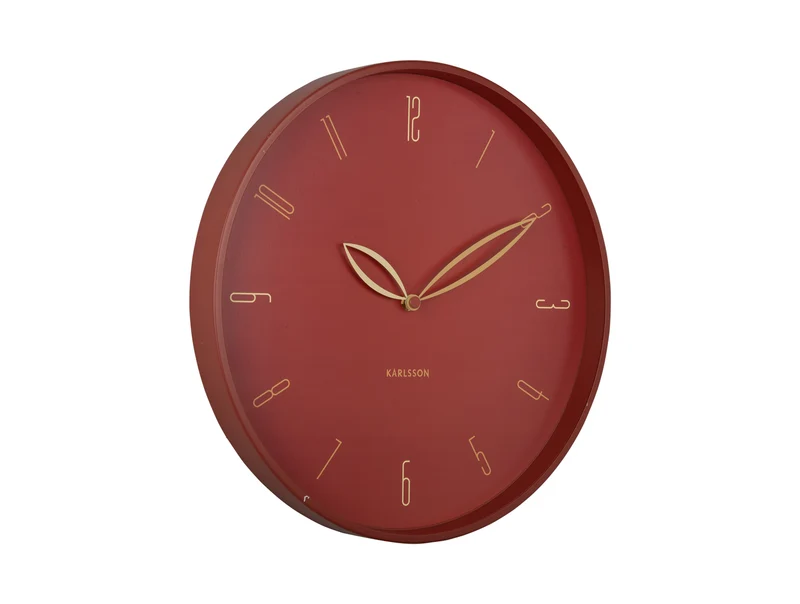Karlsson Petals KA6012RD Wanduhr Rotocker • Blütenblatt-Zeiger • Designerstück Boxtel & Buijs