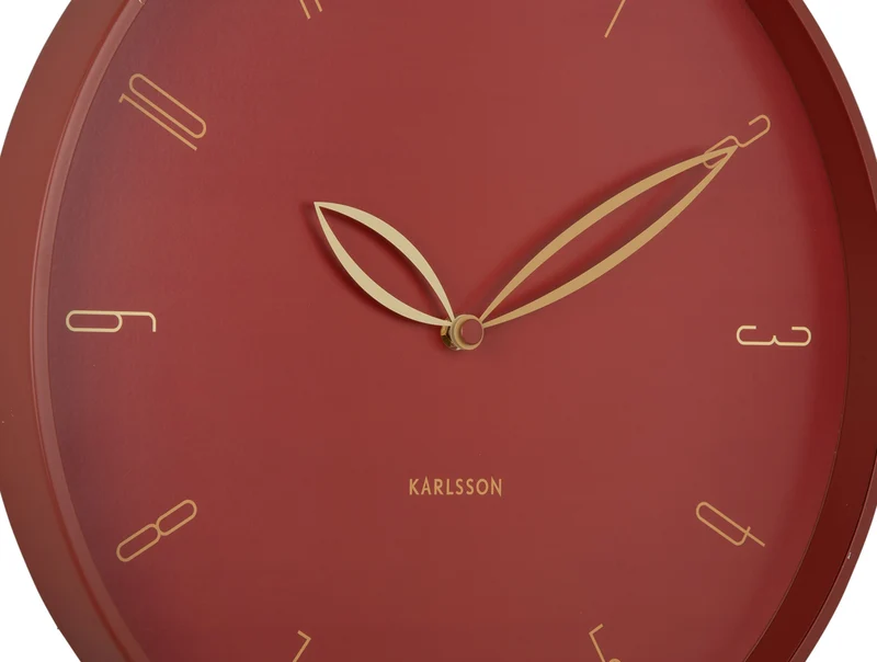 Karlsson Petals KA6012RD Wanduhr Rotocker • Blütenblatt-Zeiger • Designerstück Boxtel & Buijs
