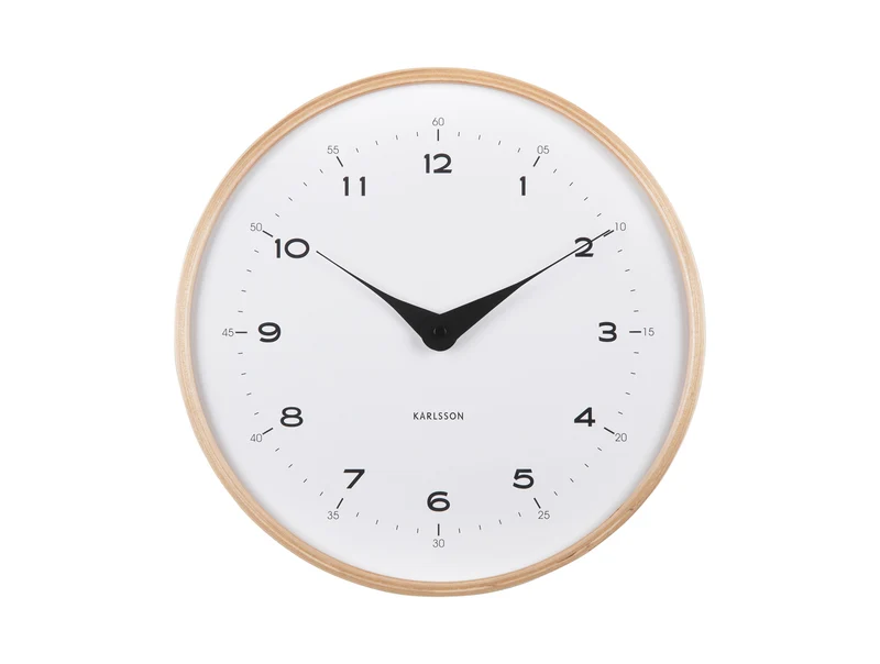 Karlsson Osado Dome KA5995WH Wanduhr Weiß • Sweep-Uhrwerk • 12/24-Stunden-Anzeige
