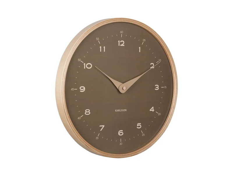 Karlsson Osado Dome KA5995MG Wanduhr Moosgrün • Sweep-Uhrwerk • 12/24-Stunden-Zifferblatt