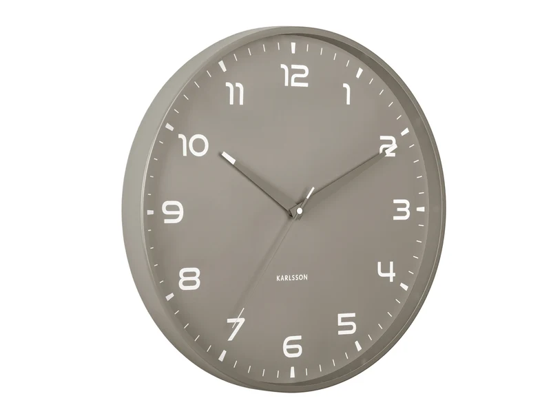 Karlsson Orgullo KA6053GY Wanduhr Dunkelgrau • Sweep-Uhrwerk • Minimalistisches Design