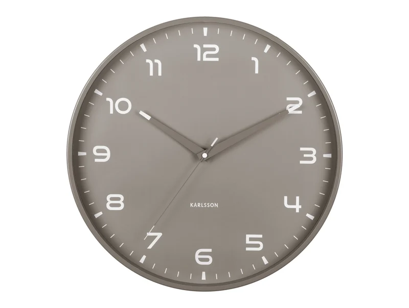 Karlsson Orgullo KA6053GY Wanduhr Dunkelgrau • Sweep-Uhrwerk • Minimalistisches Design