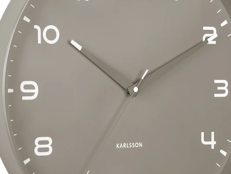 Karlsson Orgullo KA6053GY Wanduhr Dunkelgrau • Sweep-Uhrwerk • Minimalistisches Design