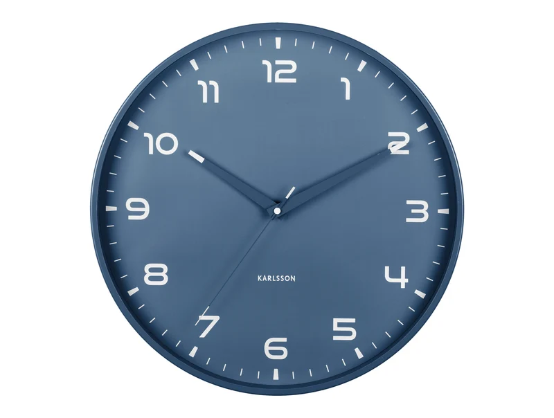 Karlsson Orgullo KA6053BL Wanduhr Klassikblau • Geräuschloses Sweep-Uhrwerk • Minimalistisches Design