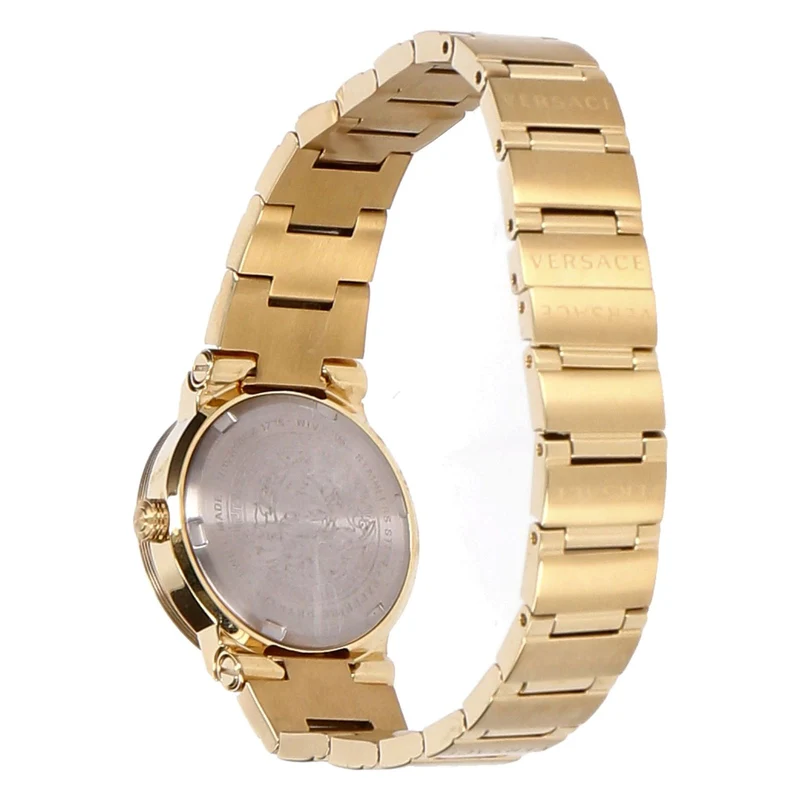 Versace Damen Armbanduhr GRECA Logo Mini goldfarben