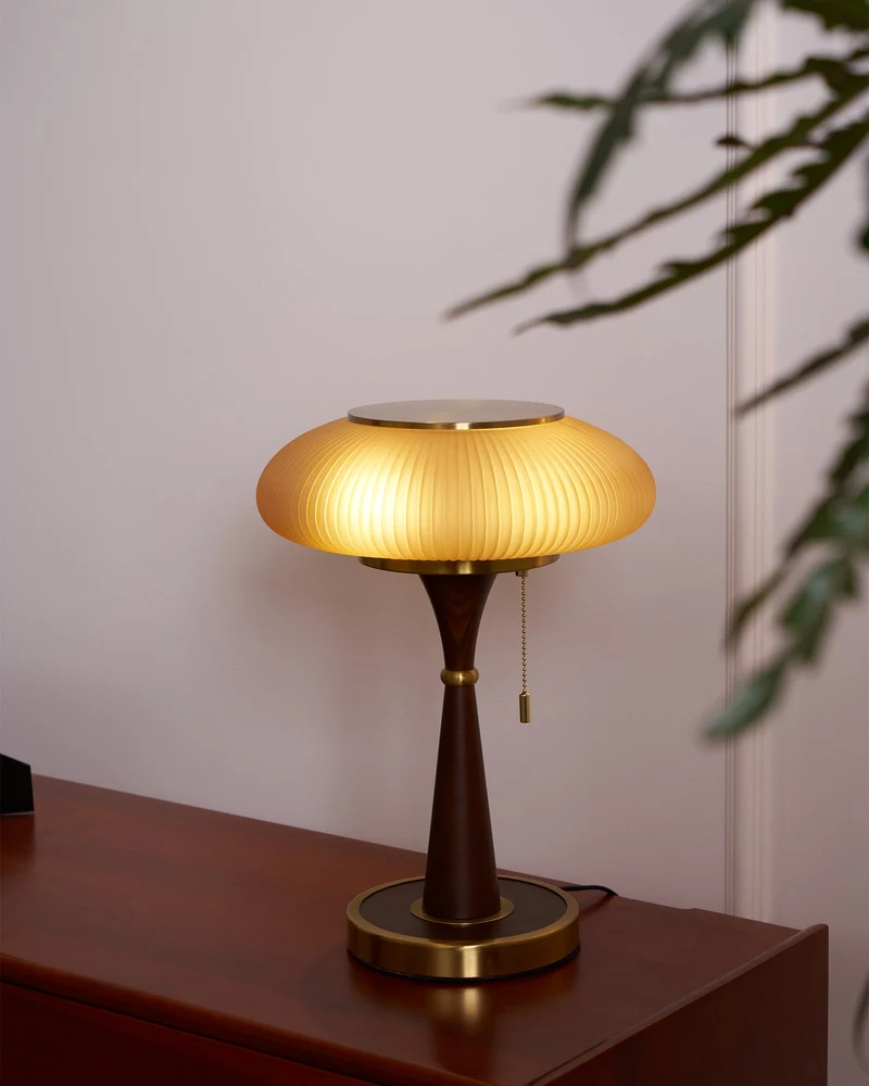 Tafellamp met Paddenstoelkap – Vintage Designverlichting voor Bureaus en Nachtkastjes | Sansoti