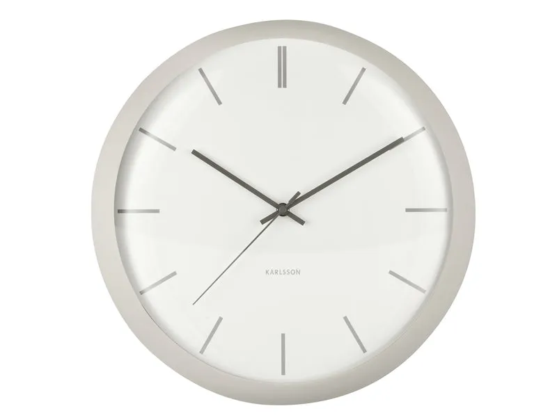 Karlsson Nirvana Globe KA5859WG Wanduhr Warmgrau • Geräuschloses Sweep-Uhrwerk • Industrieller Eisenrahmen