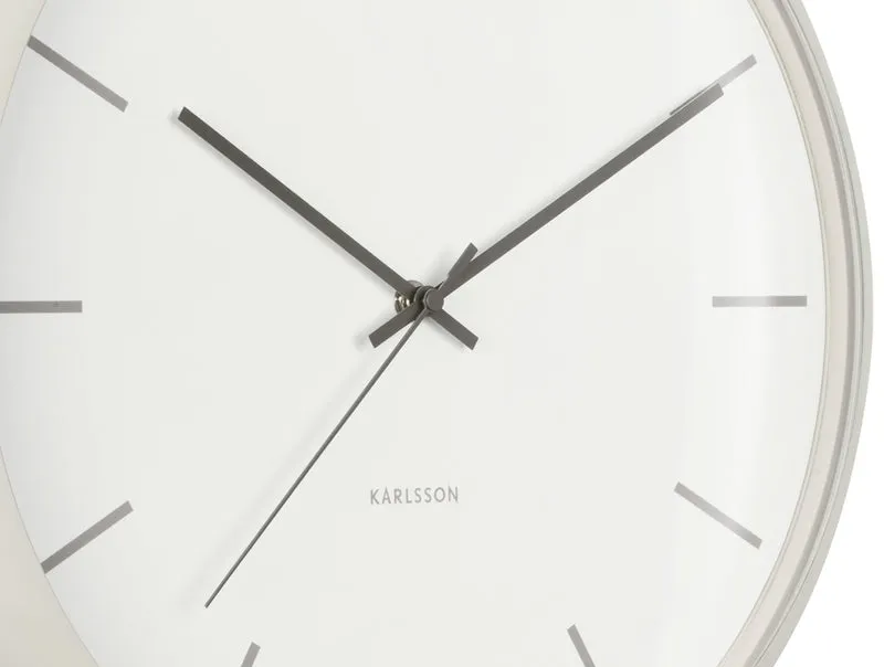 Karlsson Nirvana Globe KA5859WG Wanduhr Warmgrau • Geräuschloses Sweep-Uhrwerk • Industrieller Eisenrahmen