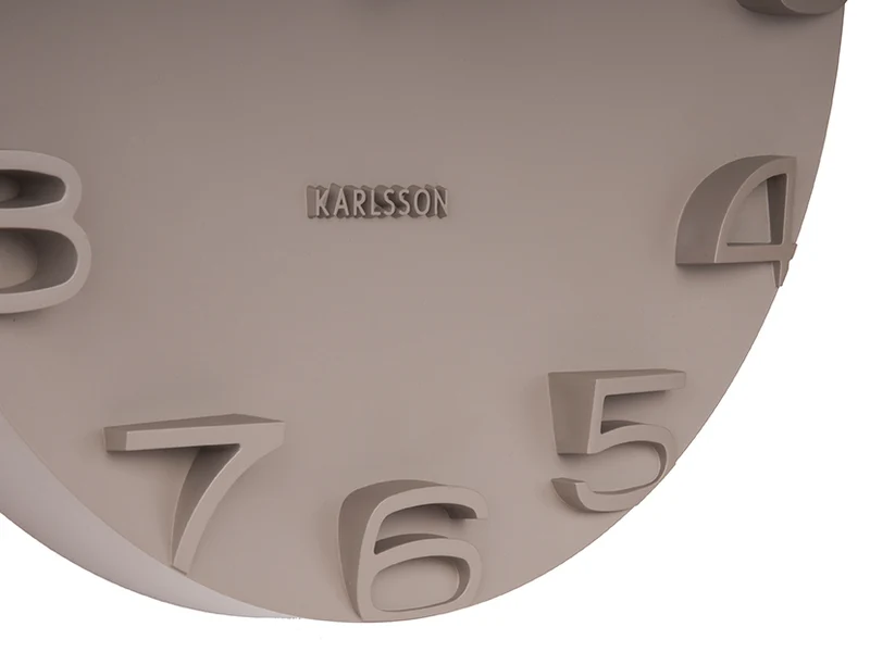 Karlsson On The Edge KA5311GY Wanduhr Warmgrau • Arabische Randindizes • Modernes Design