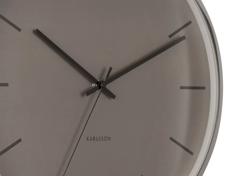 Karlsson Nirvana Globe KA5859GY Wanduhr Dunkelgrau • Geräuschloses Sweep-Uhrwerk • Industrielles Design