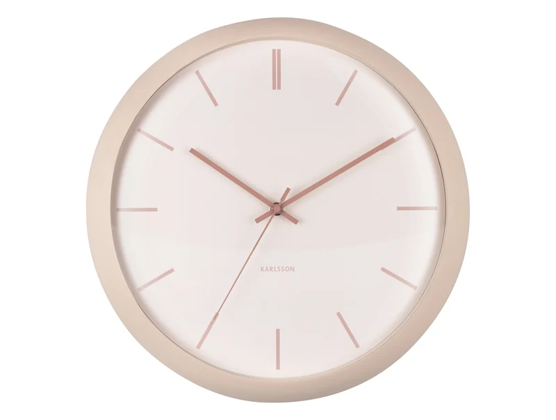 Karlsson Nirvana Globe KA5859SB Wanduhr Sandbraun • Geräuschloses Sweep-Uhrwerk • Industrielles Design