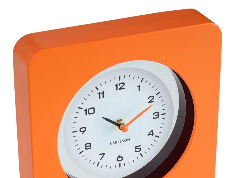 Karlsson New Vintage KA6050OR Wanduhr Orange • Geräuschloses Sweep-Uhrwerk • Retro-Design
