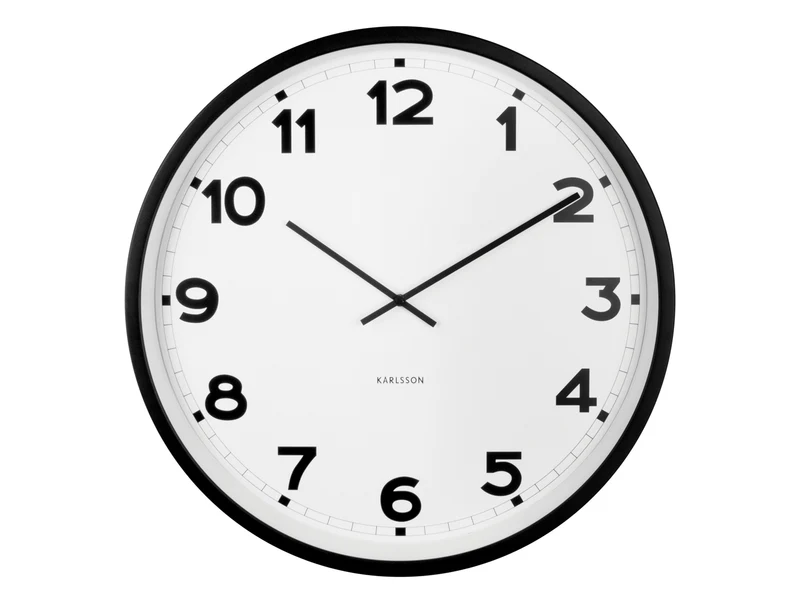 Karlsson New Classic XL KA5944WH Wanduhr Weiß • Geräuschloses Sweep-Uhrwerk • Großformat 80 cm