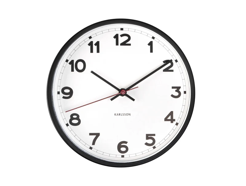 Karlsson New Classic Small KA5846WH Wanduhr Weiß • Geräuschloses Sweep-Uhrwerk • Zeitloses Design