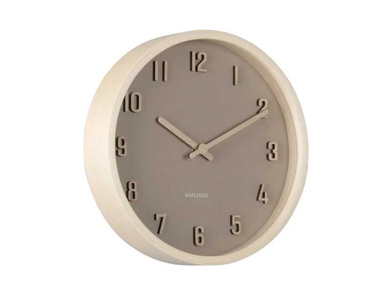 Karlsson Nervadura Small KA6116BR Wanduhr Braun • Sweep-Uhrwerk • Echtholz-Optik