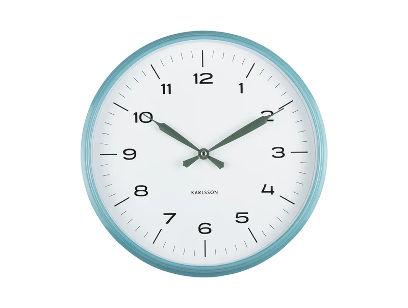 Karlsson Modern Factory KA6056BL Wanduhr Mistyblau • Sweep-Uhrwerk • Modernes Industriedesign