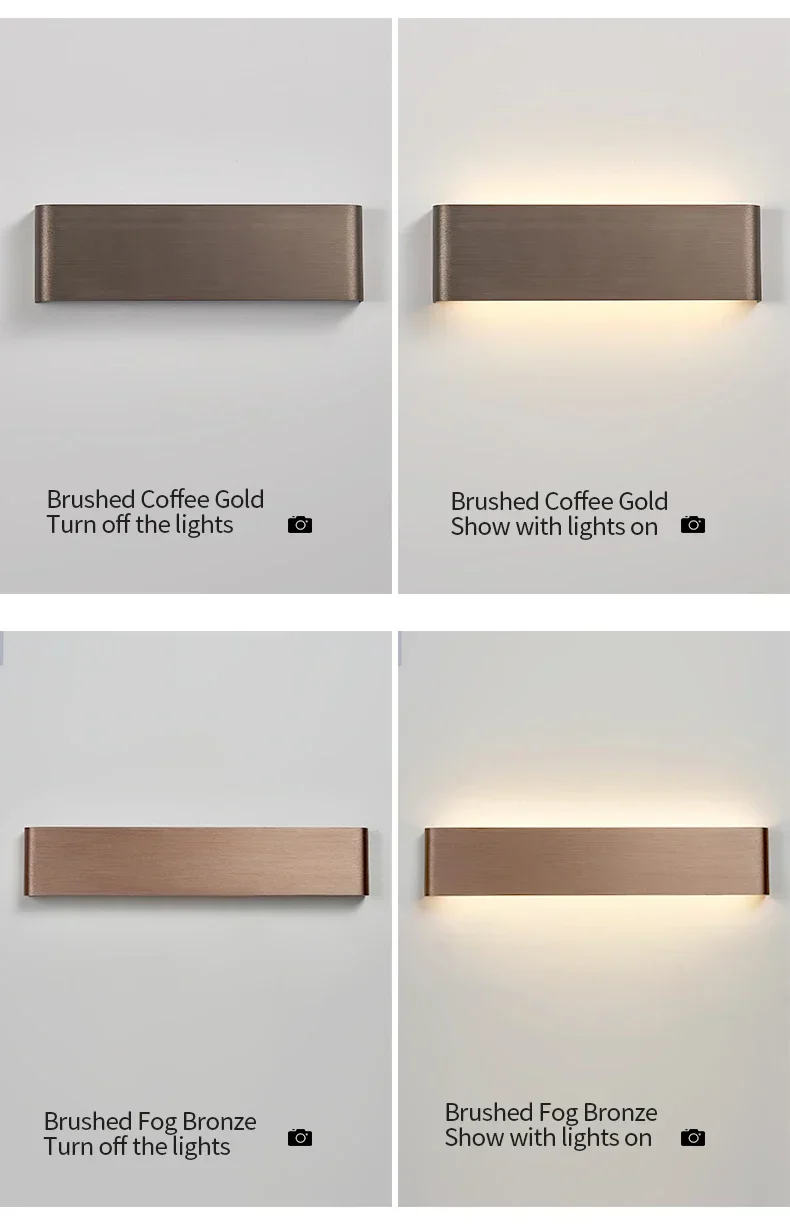 Ultra-dunne design wandlamp APHRODITE — moderne aluminium LED-wandverlichting met acryl kap | Sansoti