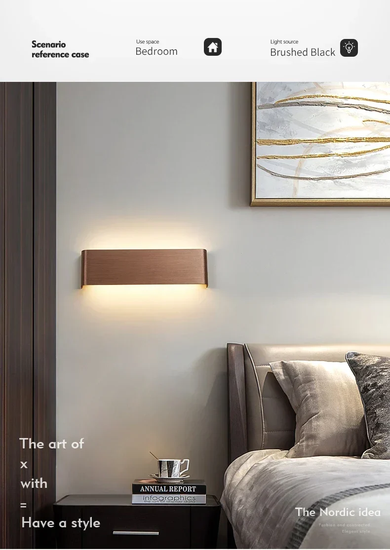 Ultra-dunne design wandlamp APHRODITE — moderne aluminium LED-wandverlichting met acryl kap | Sansoti