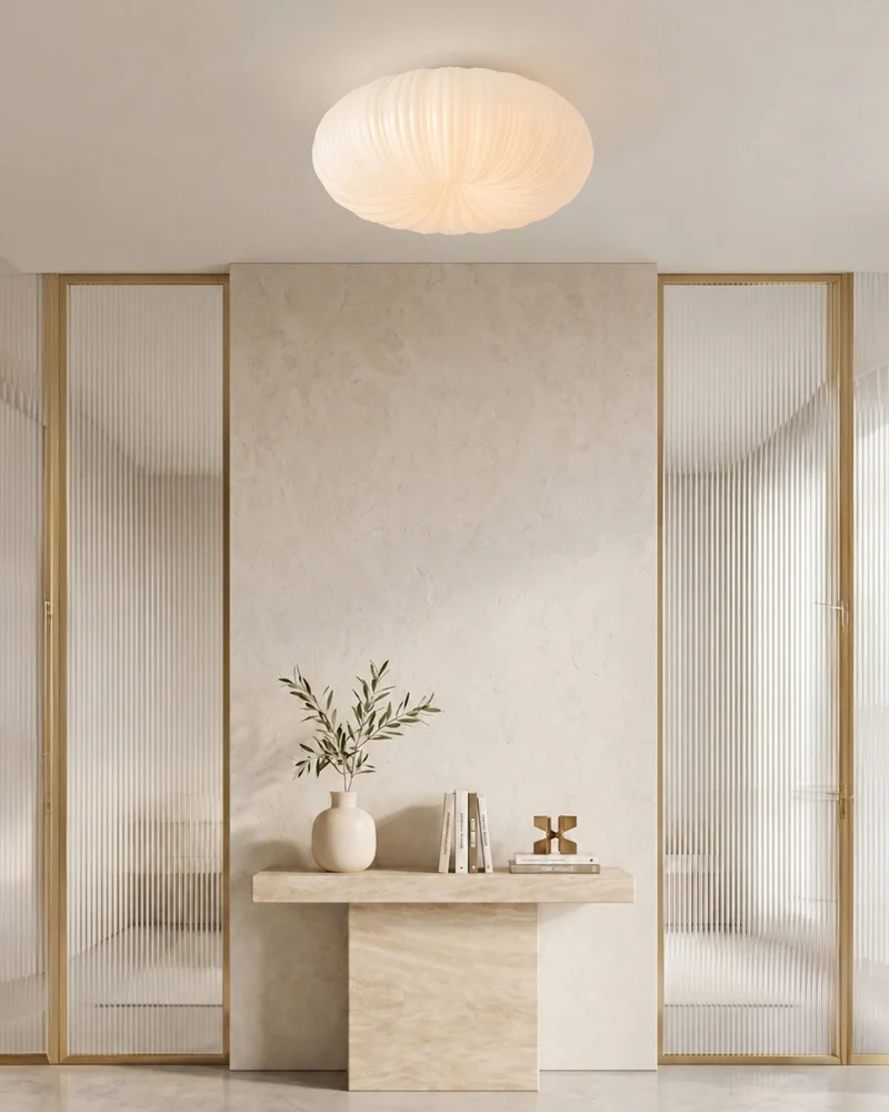 Plafondlamp Iris Scandinavisch Dimbaar Metaal & Acryl met Afstandsbediening voor Moderne Woonruimtes Slaapkamer Eetkamer Sfeerverlichting | Sansoti