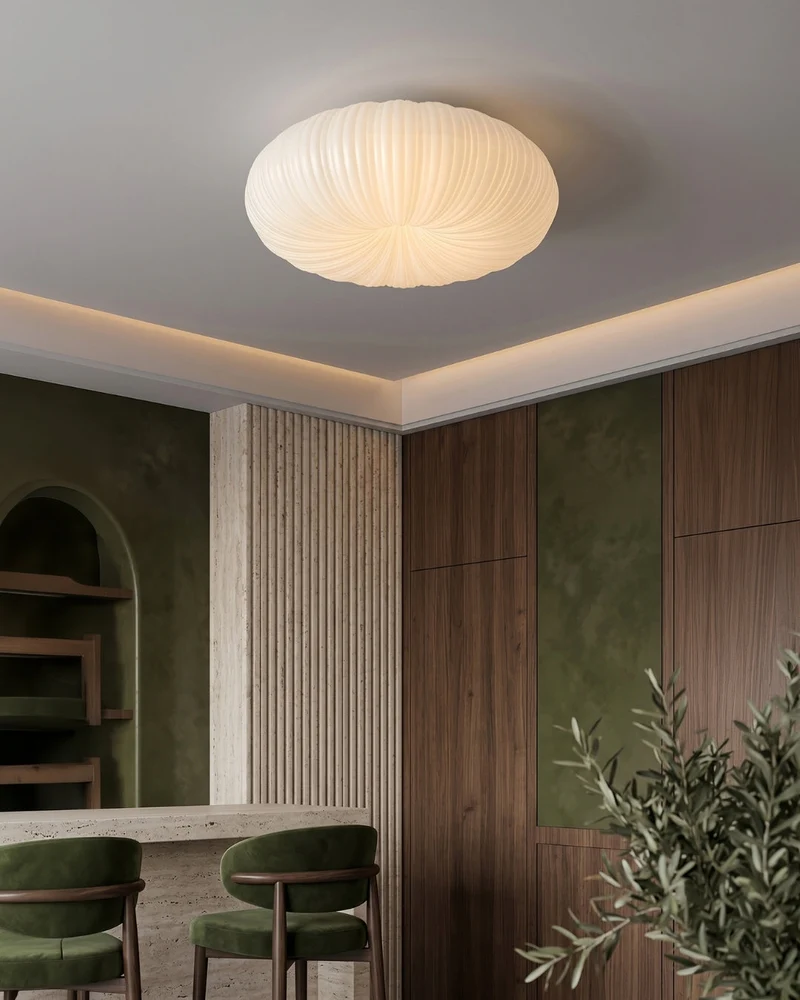 Plafondlamp Iris Scandinavisch Dimbaar Metaal & Acryl met Afstandsbediening voor Moderne Woonruimtes Slaapkamer Eetkamer Sfeerverlichting | Sansoti